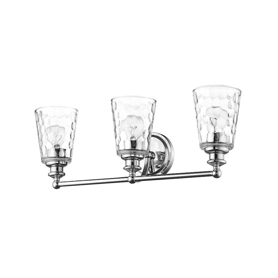 Acclaim Mae 3 Light Vanity, Chrome/Clear/Optic Cone - IN40022CH