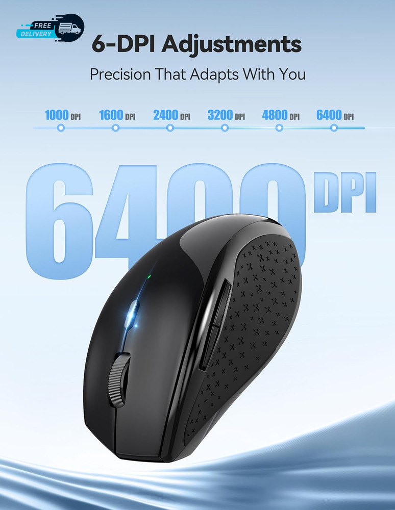 Wireless Mouse Rechargeable Mouse for Laptop Computer2.4G USB Computer Mice