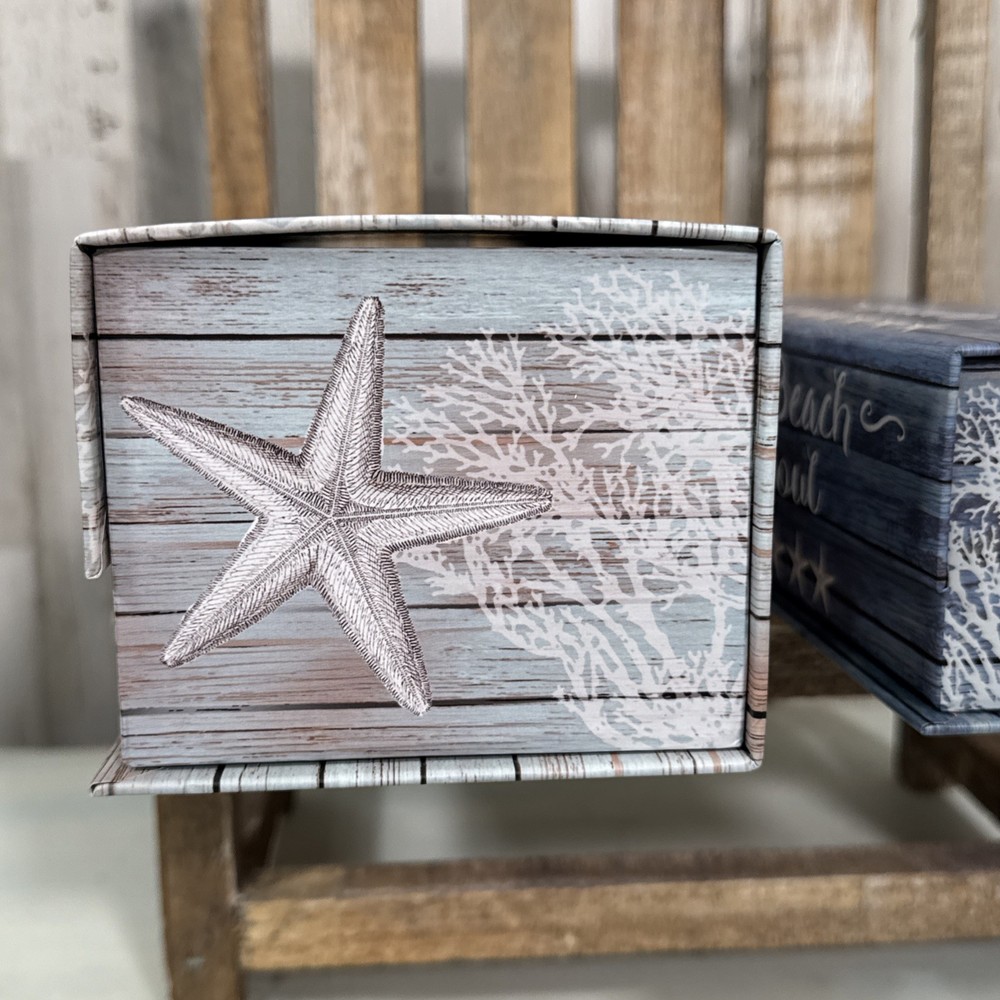 Beach Themed Nesting Decor Or Gift Boxes New