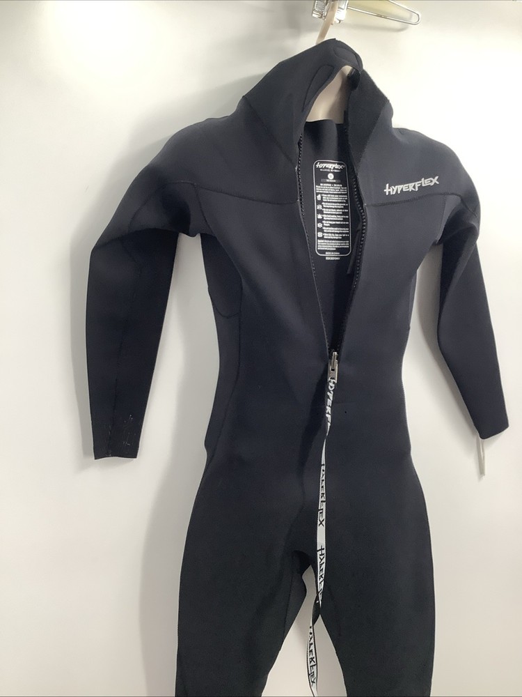HyperFlex Men's 3/2 mm VYRL Chest Half Zip Black Wetsuit Size Medium