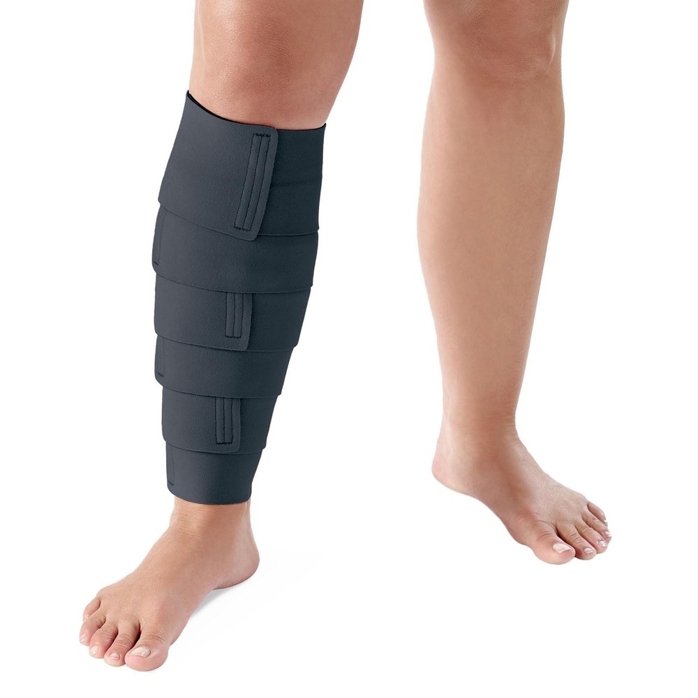 ReadyWrap Calf Compression Sleeve - Adjustable, Breathable Black Large (35 cm)