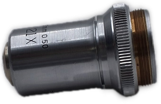 21x 8mm 0.50 NA Microscope Objective Lens Microbiology Lab