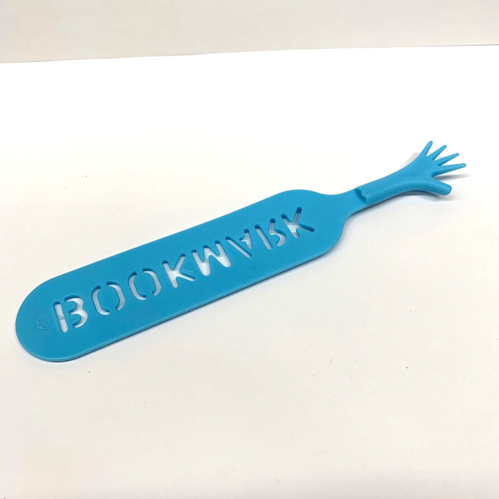Whimsical Blue Hand Holding Your Spot Bookmark Plastic