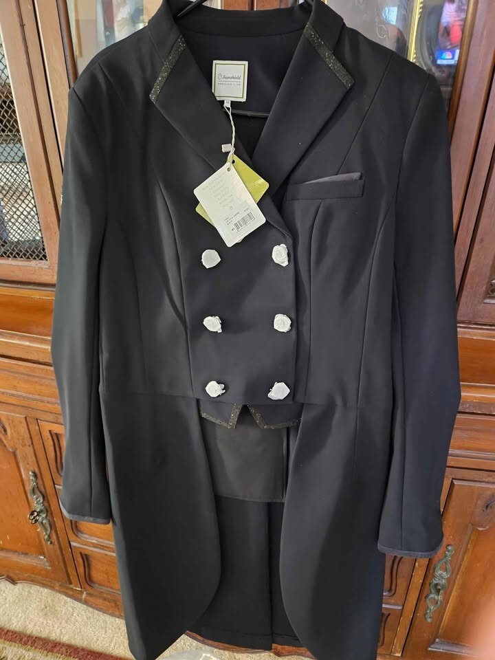 NWT Samshield crystal shadbelly tailcoat, Euro 40. Wow!