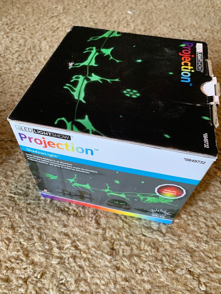LED LIGHTSHOW SHADOWLIGHT LED PROJECTION TABLETOP MULTICOLOR GEMMY Night Light
