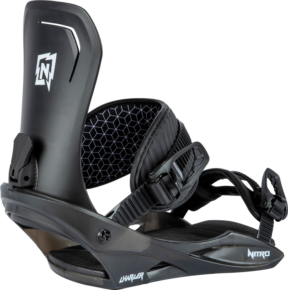 Nitro Charger Kid's Snowboard Bindings, Black, Medium MY24