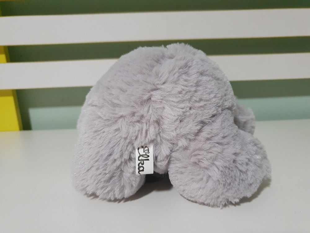GREY TEDDY BEAR ELKA 20CM GREY BOW