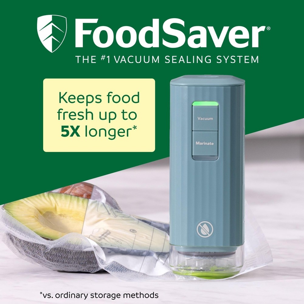 Mini Handheld Vacuum Sealer Machine with Marinate Setting & Charging Dock, Co...