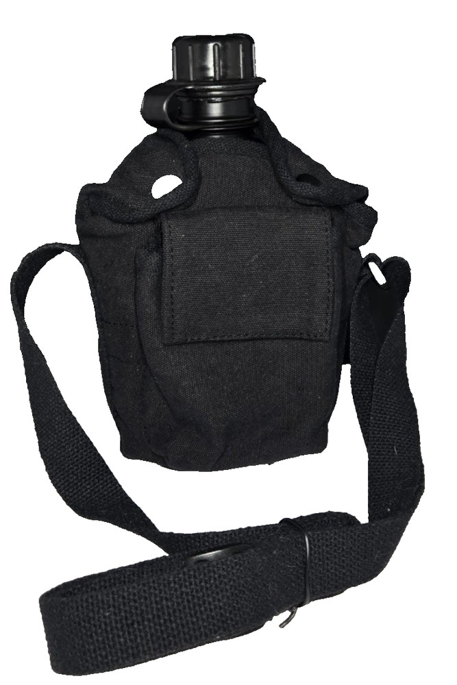 Rothco 1 quart Rugged Plastic Canteen w/ adjustable shoulder strap & pocket