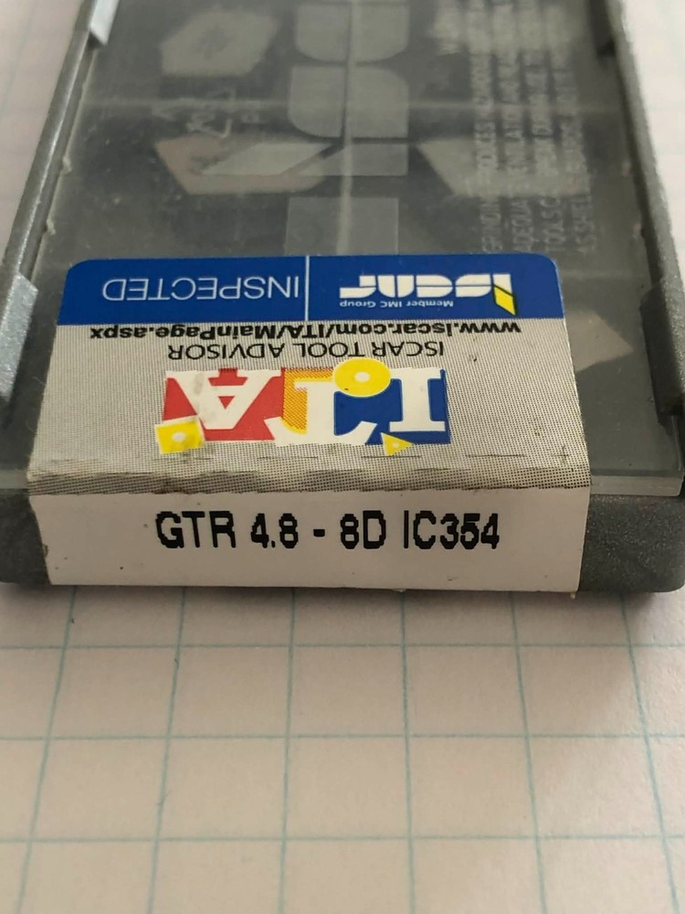One Insert Only--- Iscar GTR 4.8 8D IC354 insert --- 1 insert only