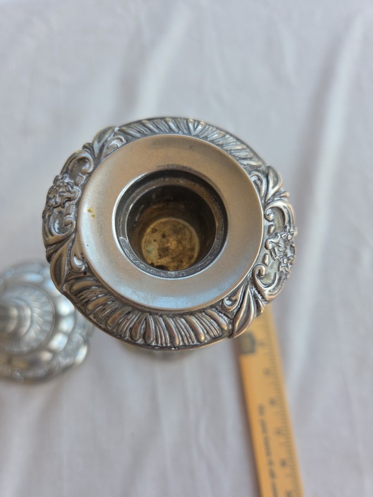 vintage silver plated candlesticks 1940 - 1960s Neiman Marcus