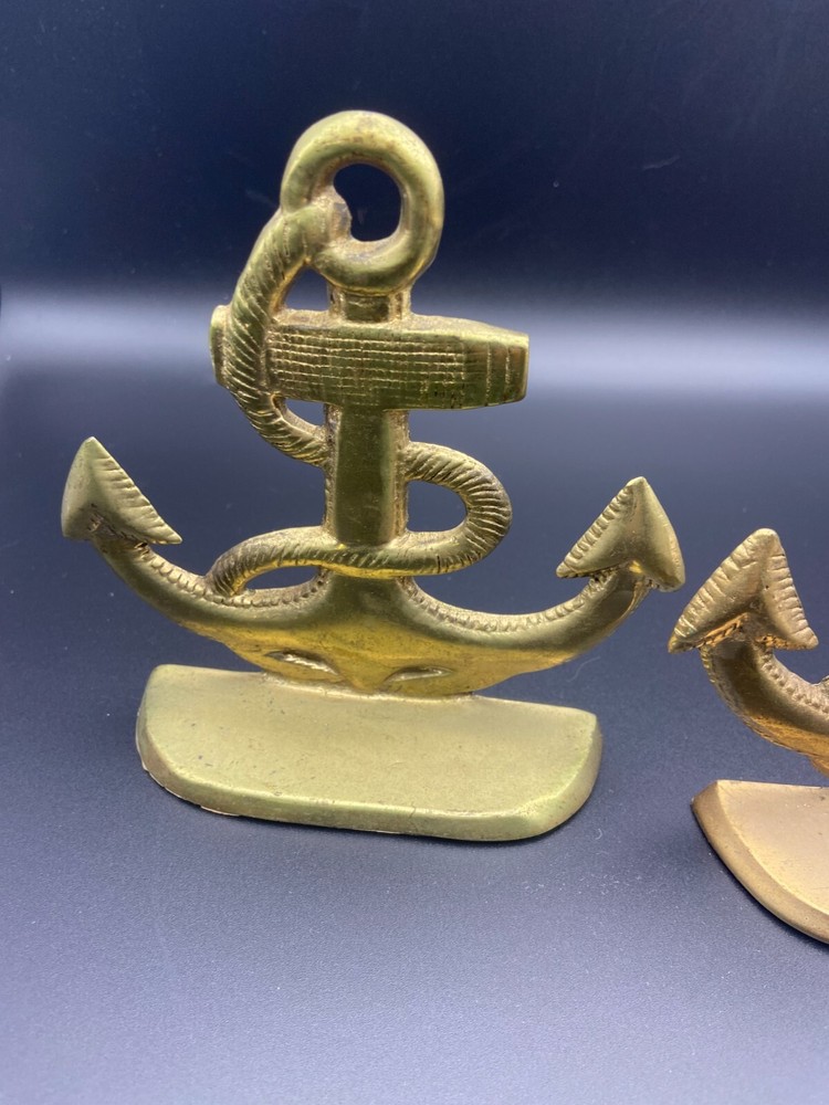 Brass Anchor Book Ends "Read"