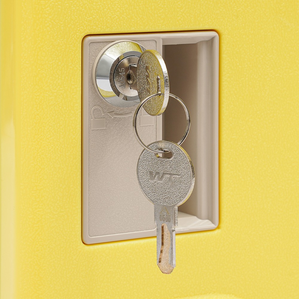 19'' Lockable Storage Cabinet Freestanding Bedside Locker With Keys ABS