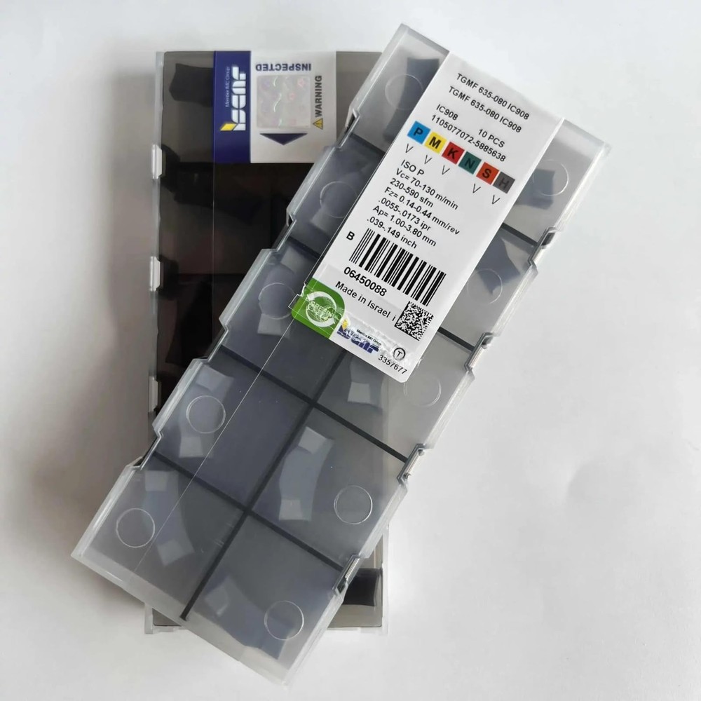 ISCAR / TGMF635-080 IC908 /Industrial indexable Carbide Inserts 10 PCS