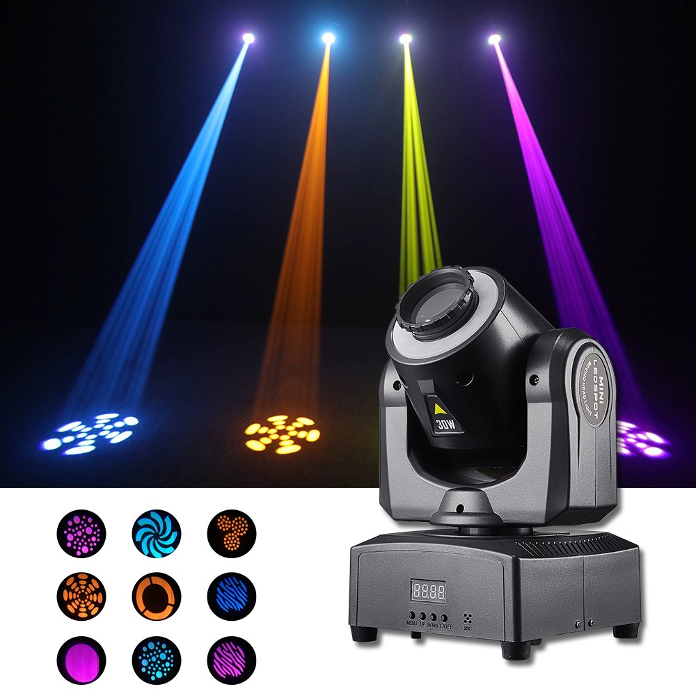 2pcs 30W Moving Head Stage Light Pattern Rotation Suitable For Party Bar Event
