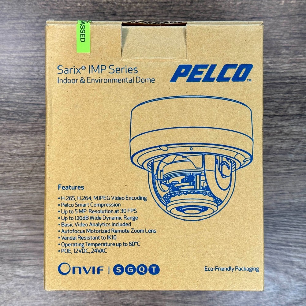 Pelco Sarix Pro2 IMP121 1MP Mini IP Dome CCTV Camera TESTED