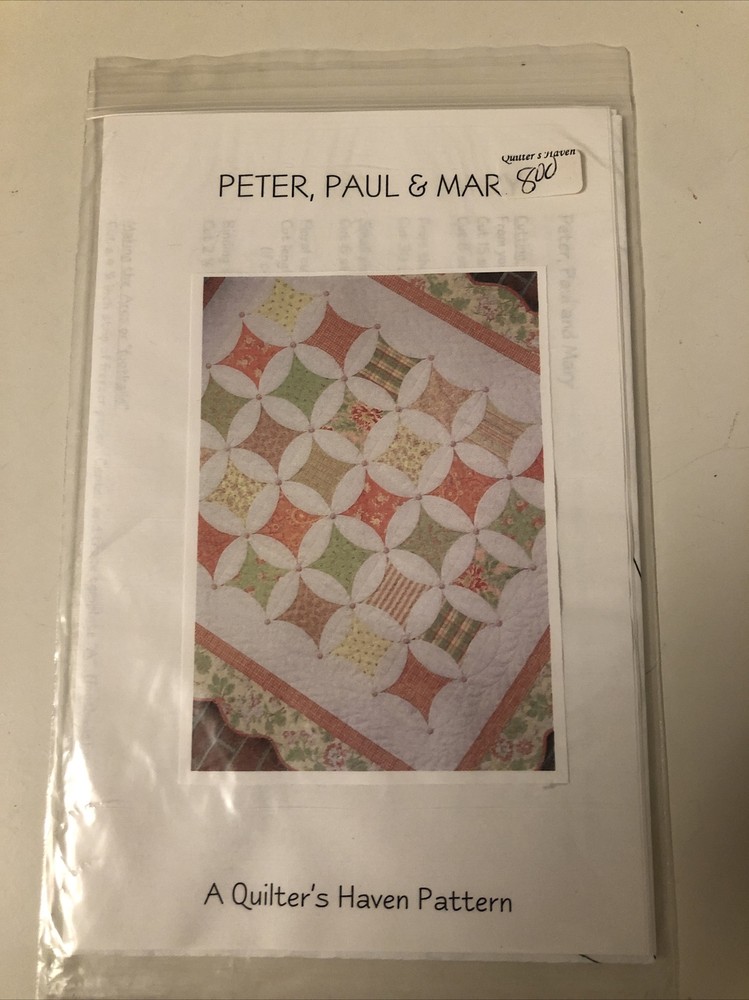 Quilt Pattern: Peter Paul & Mary, 67" x 75" by Quilter's Haven Pattern