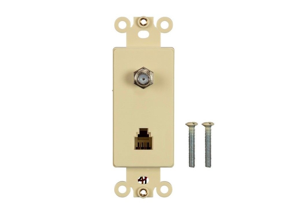 Monoprice Decor Insert with Combo Phone/Video - Ivory  for Home Office  Install