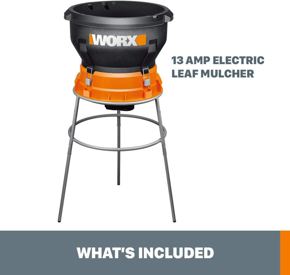 13 AMP ELECTRIC LEAF MULCHER- LEAF SHREDDER WITH HIGH COMPRESSION MULCHING