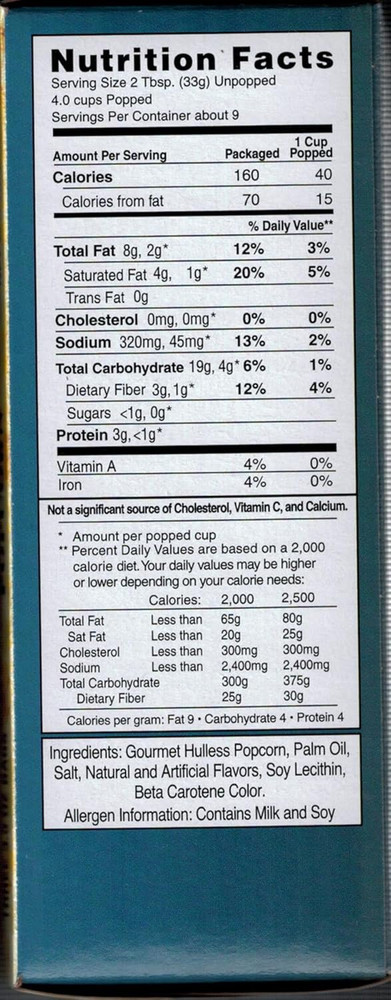 Riehle'S Select Popping Corn Hulless Butter Microwave Popcorn, 3Count.