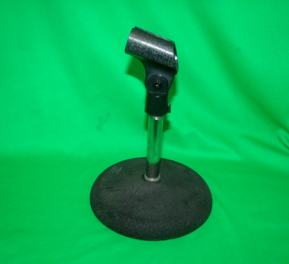 Vintage desk top microphone stand with mic holder