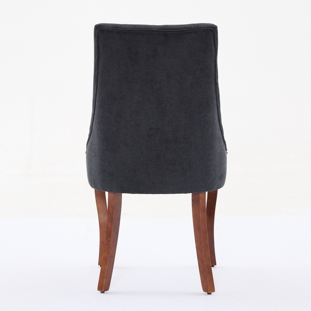 Rayon Cloth Flocking Linen Dining Chairs Channel Kitchen Dinner Chair Comfy Fa