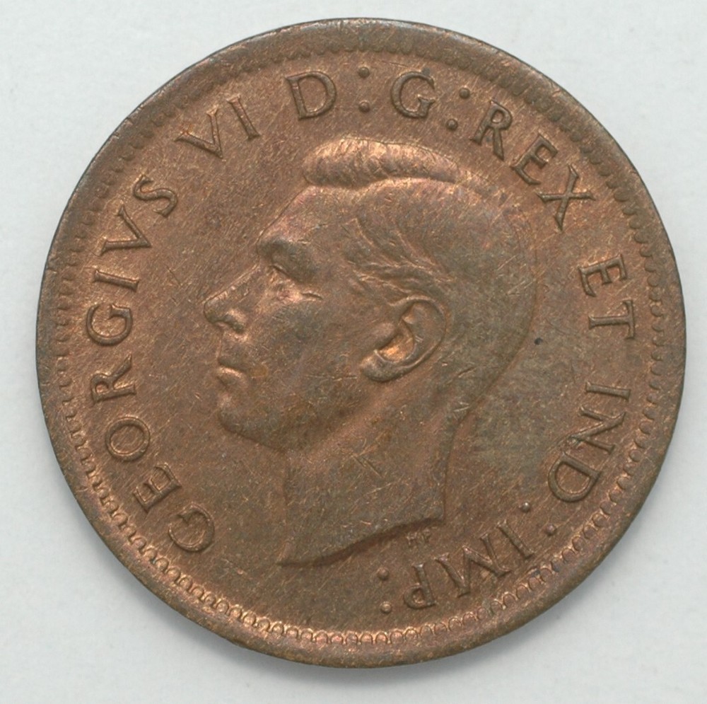 1938 Canada small cent King George VI excellent condition about uncirculated