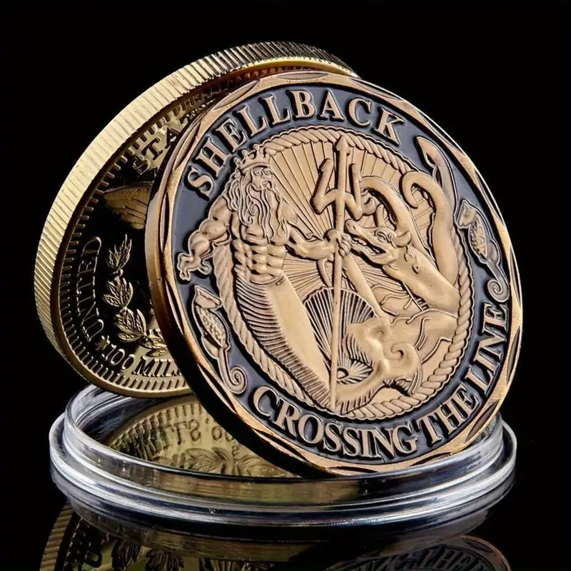 Navy Shellback Challenge Coin Collectable Commemorative Military