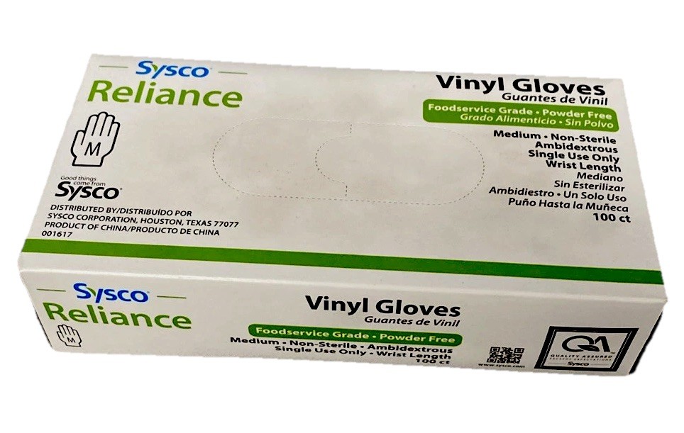 New Sysco Vinyl Gloves Size Medium ~ M ~
