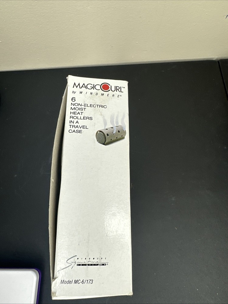 Vintage MagicCurl Magic Curl Windmere Non-Electric Moist Heat Rollers 6 Rollers