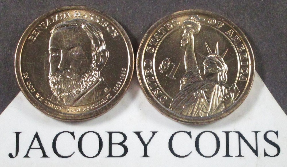2012 P Benjamin Harrison Presidential Dollar From Mint Roll