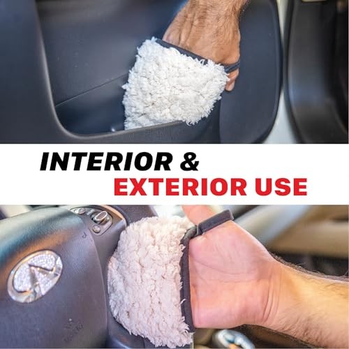 Universal-Pack Professional Microfiber Wash Mitts – Finger Wheel Mitt & 2