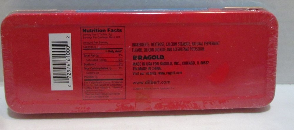 Ragold Dilbert Holiday Mints, SEALED Tin, Scott Adams