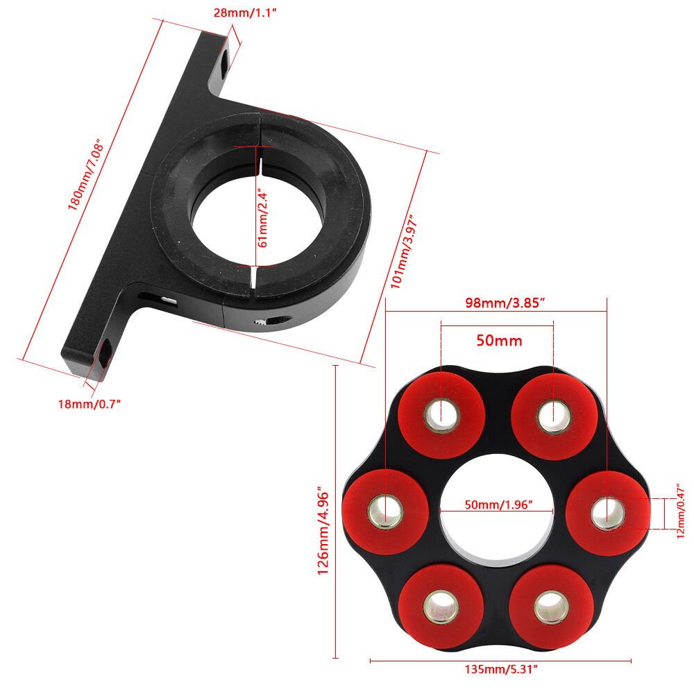 Upgraded Flex Disc Joint + Driveshaft Center Support w/Bearing for BMW E36 E46