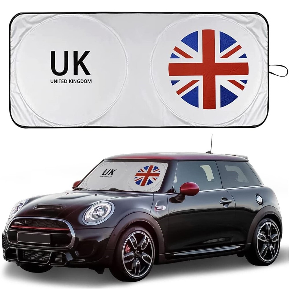 For Mini Cooper S Foldable Car Windshield Sun Shade Union Jack Front Visor cover