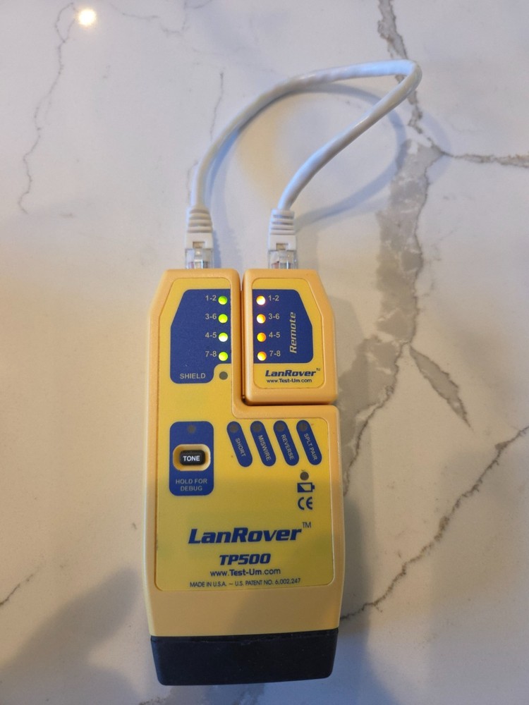 LanRover TP500 CAT5 Cable Tester Ethernet