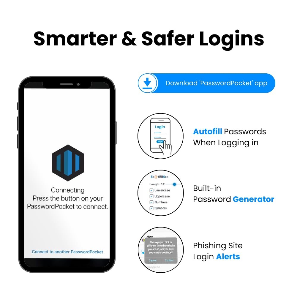 Offline Password Keeper – Secure Bluetooth Drive with Autofill, 1,000 Credent...