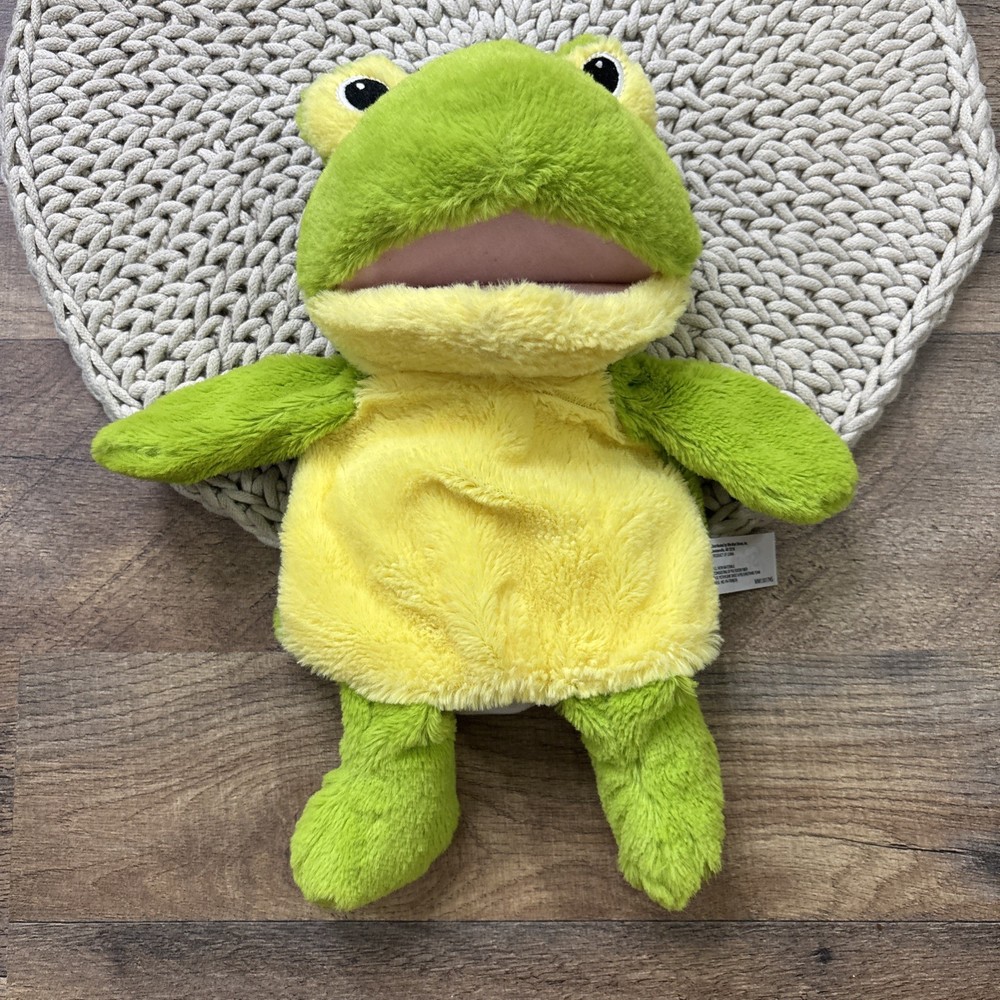 Spark Create Imagine Green Frog Plush Hand Puppet 12”