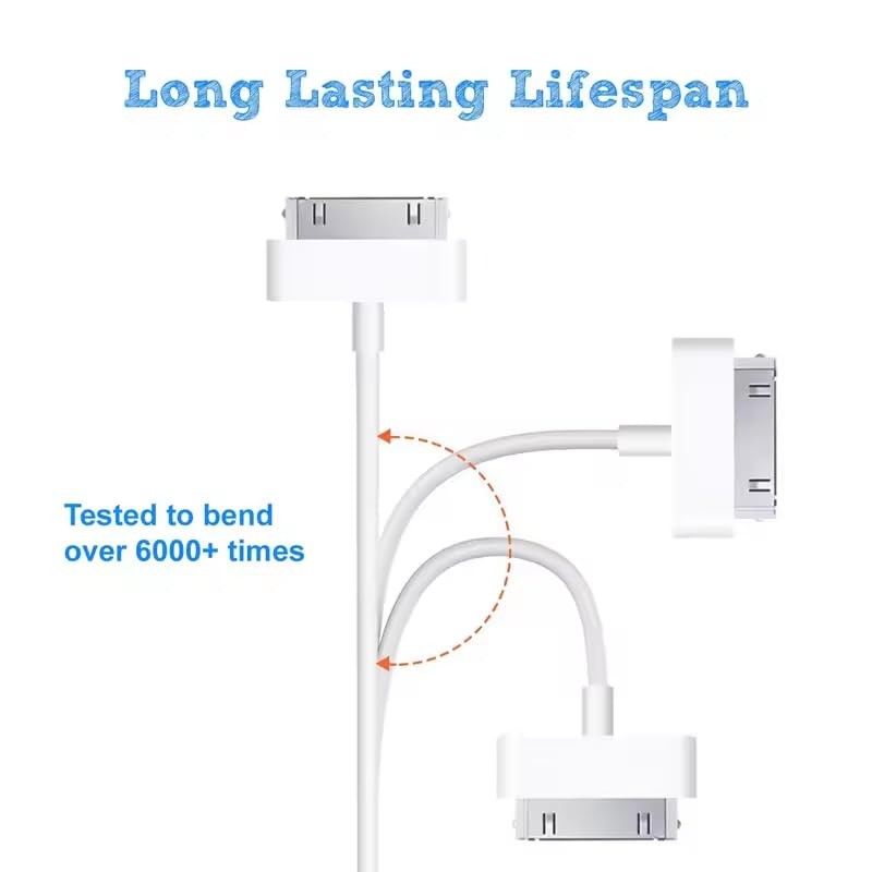 Cable for iPhone 4s, 30-Pin USB Charging and Sync Dock 1 meter