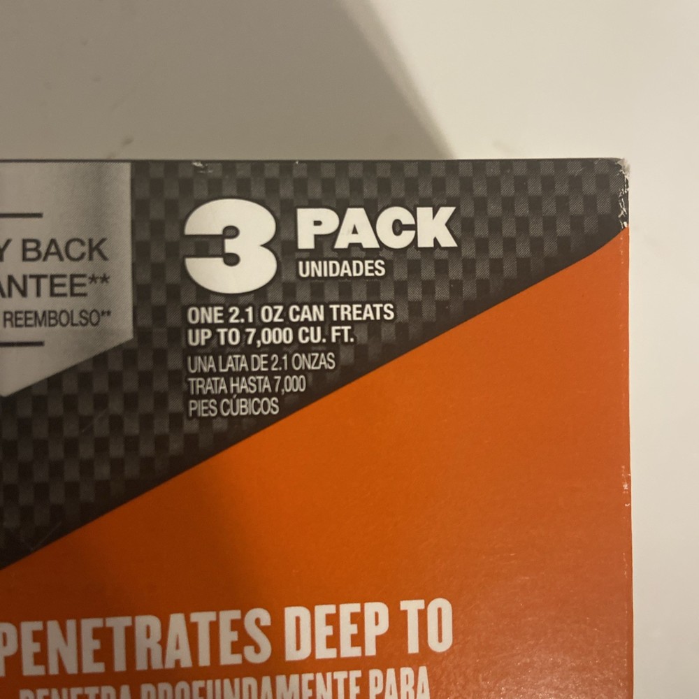 RAID MAX CONCENTRATED DEEP REACH FOGGER Kills Roaches & Fleas - 3 Pack