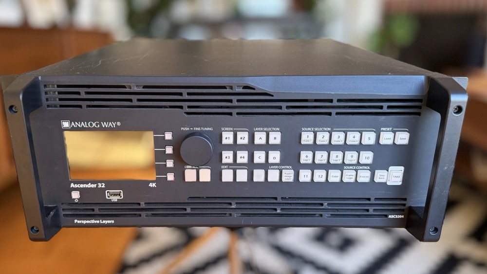 Analog Way Ascender 32 4K Video Switcher, 12 Inputs, 8 Outputs, HDMI, DVI-I
