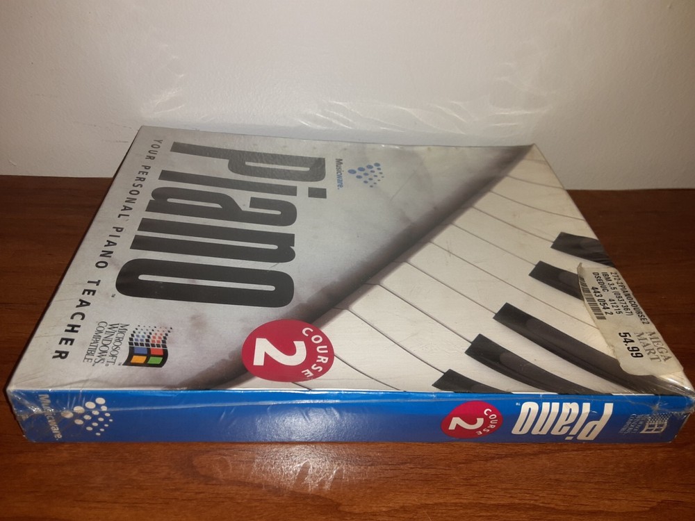 1994 Musicware PIANO COURSE 2 Microsoft Windows Compatible NEW Sealed