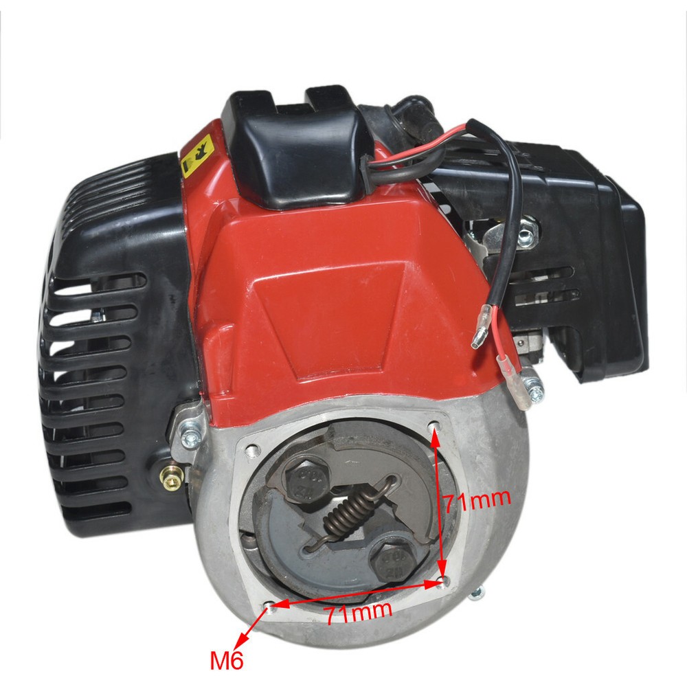 2 Stroke 50cc 49cc Engine Motor Gearbox Pull Start Go Kart Scooter Mini ATV Quad