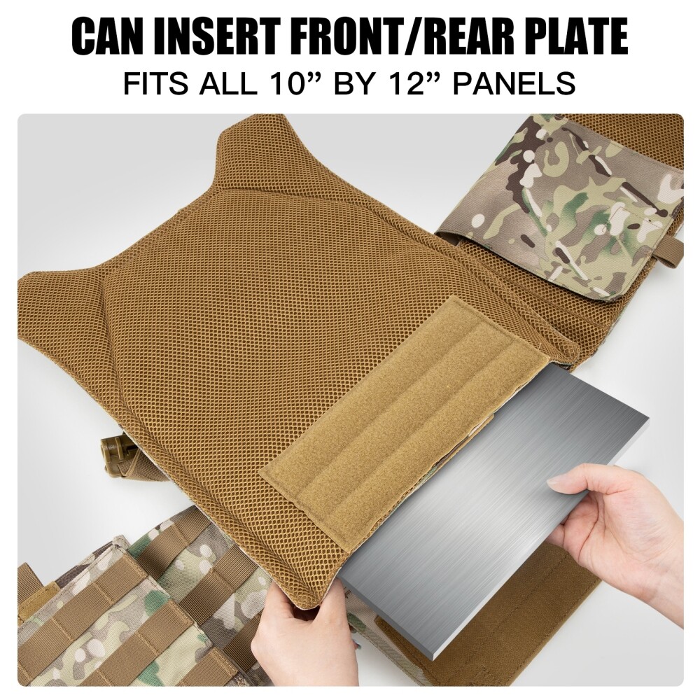 Tactical Vest Backpack Durable Nylon Pack with Molle Webbing for Hiking & Range