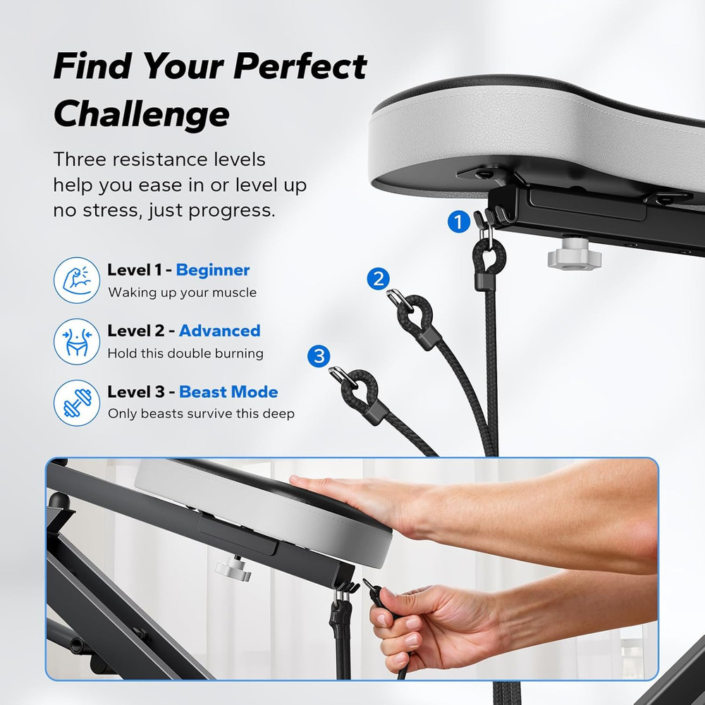 Squat Machine, R07 2 in 1 Squat Rowing Machine, Easy Setup & Foldable Exercise