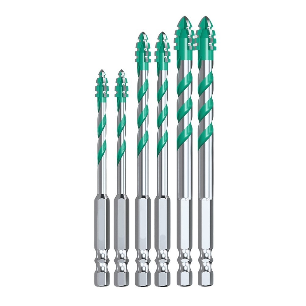 Heavy Duty 6 Piece Drill Bit Set Designed for Efficient Tile and Concrete Work