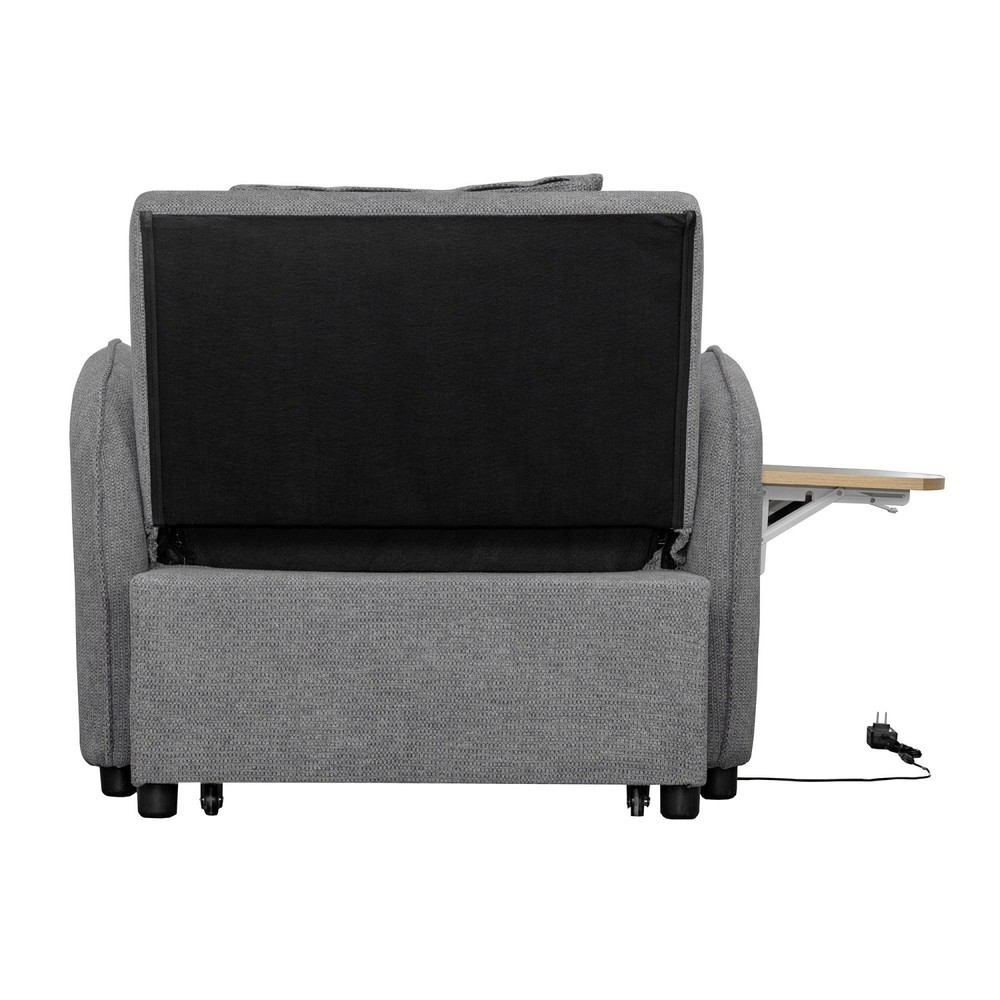 Convertible Sofa Bed Chair 3 in 1 Pull-out Sofa Bed w/ Computer Board & USB Port