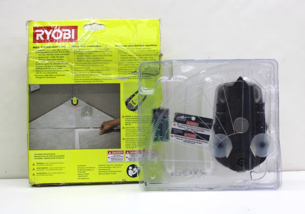 Ryobi Multi Surface Laser Level - ELL1750 20 ft. laser range Open Box