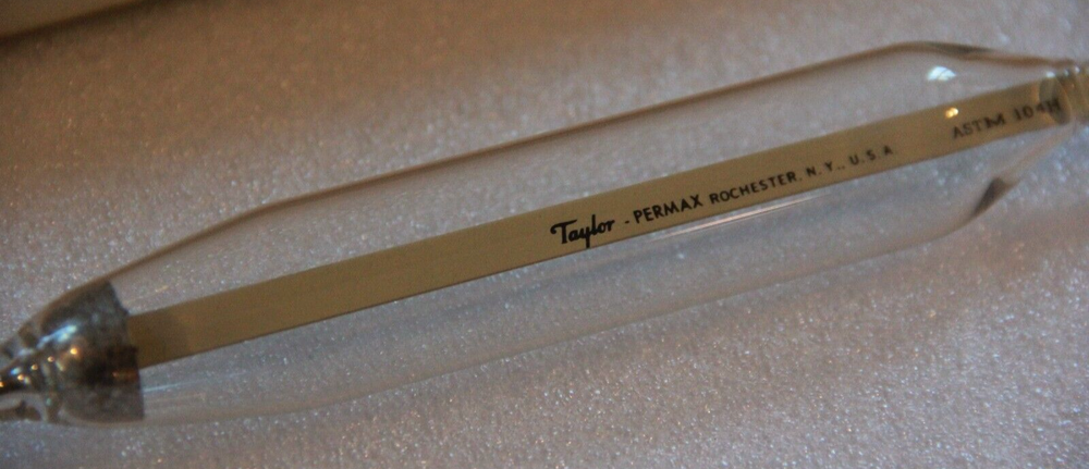 VINTAGE TAYLOR HYDROMETER SPECIFIC GRAVITY, No.H4244, ASTM 104H.