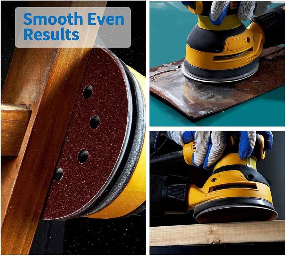 100PCS 5 Inch Sanding Disc1000 Grit 8 Hole Hook Loop Sanding Pad Sandpaper Disc